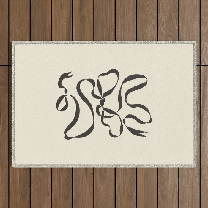 Bow ribbon 02 Outdoor Rug Gallery Image 1