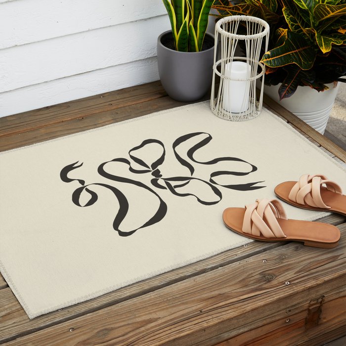 Bow ribbon 02 Outdoor Rug Gallery Image 2