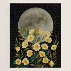 Moon Greeting- Yellow Evening Primrose Jigsaw Puzzle Gallery Image 1