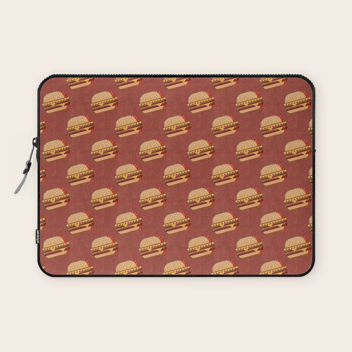 FAST FOOD / Burger - pattern Laptop Sleeve Gallery Image 1