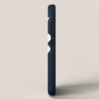 Leaf Duo, Gold and White on Navy Blue iPhone Case Gallery Image 2