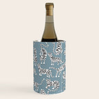 Tiger Collection - White on Blue Wine Chiller Gallery Image 3