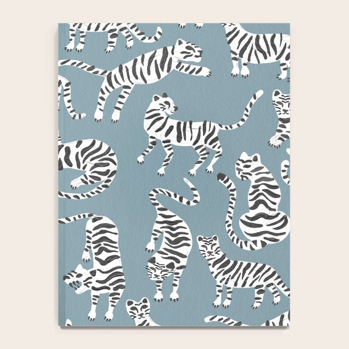 Tiger Collection - White on Blue Notebook Gallery Image 4
