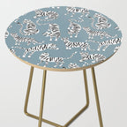 Tiger Collection - White on Blue Side Table Gallery Image 2
