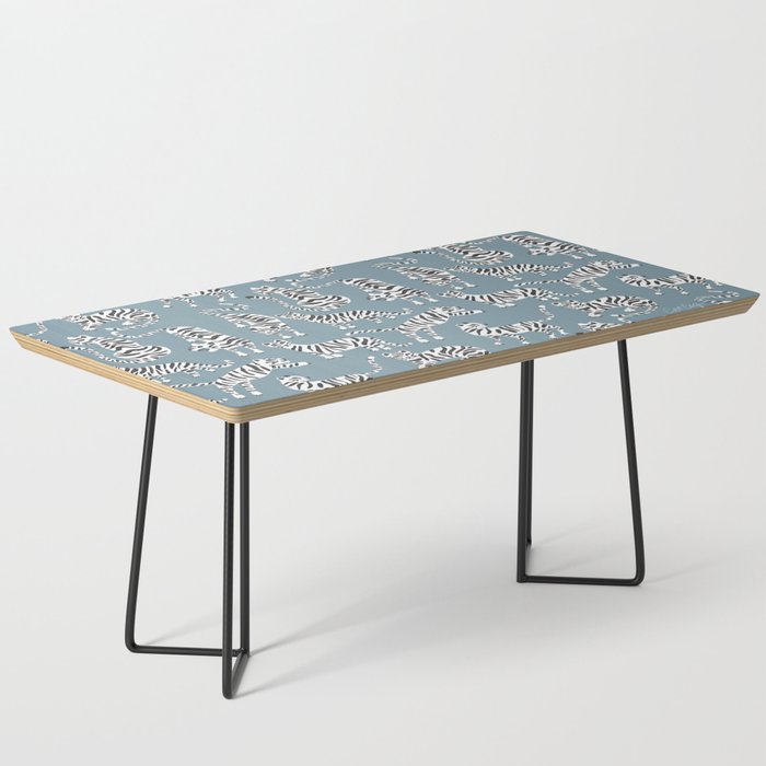 Tiger Collection - White on Blue Coffee Table Gallery Image 1