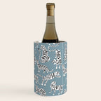 Tiger Collection - White on Blue Wine Chiller Gallery Image 1