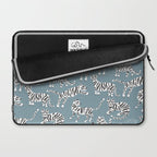 Tiger Collection - White on Blue Laptop Sleeve Gallery Image 2