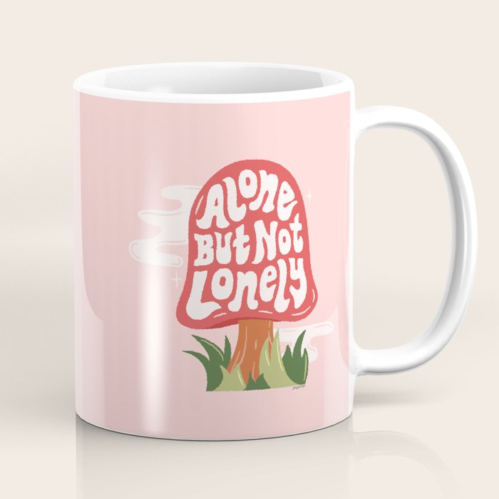 ALONE BUT NOT LONELY Coffee Mug Gallery Image 1