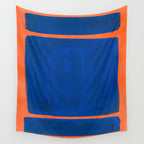 Colourful Field Orange And Blue Wall Tapestry Gallery Image 4