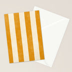 Cabana Stripe - marigold & cream Stationery Card Gallery Image 2