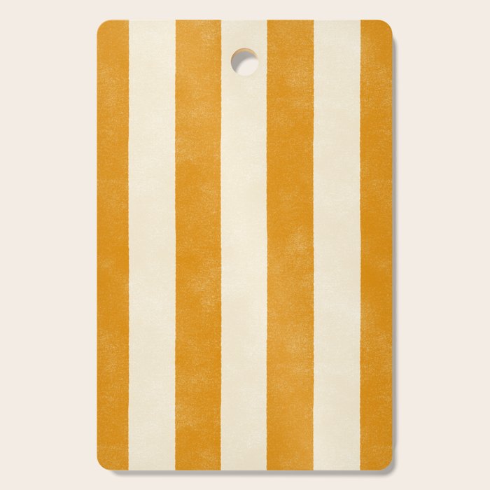 Cabana Stripe - marigold & cream Cutting Board Gallery Image 1