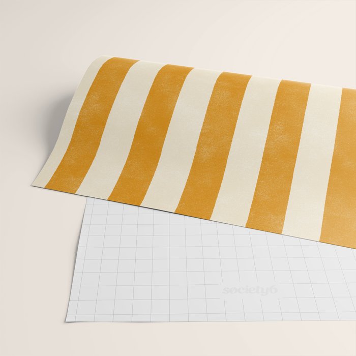 Cabana Stripe - marigold & cream Wrapping Paper Gallery Image 2