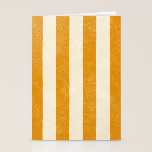 Cabana Stripe - marigold & cream Stationery Card Gallery Image 2