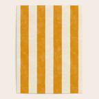 Cabana Stripe - marigold & cream Poster Gallery Image 4