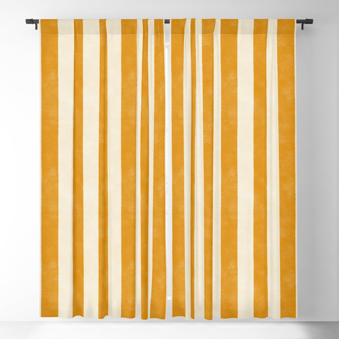 Cabana Stripe - marigold & cream Window Curtain Gallery Image 1