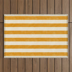 Cabana Stripe - marigold & cream Outdoor Rug Gallery Image 1