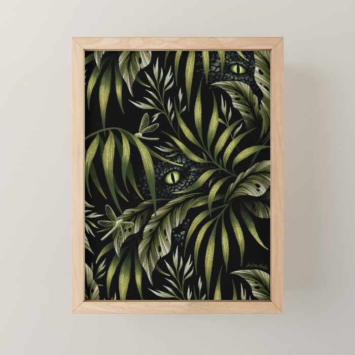Jurassic Jungle - Camo Green Mini Art Print Gallery Image 1