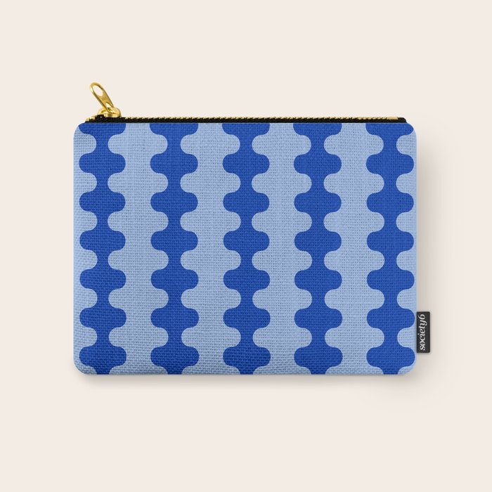 Blue Ogee A-Go-Go Retro Pop Pattern Cobalt Sky Carry All Pouch Gallery Image 1