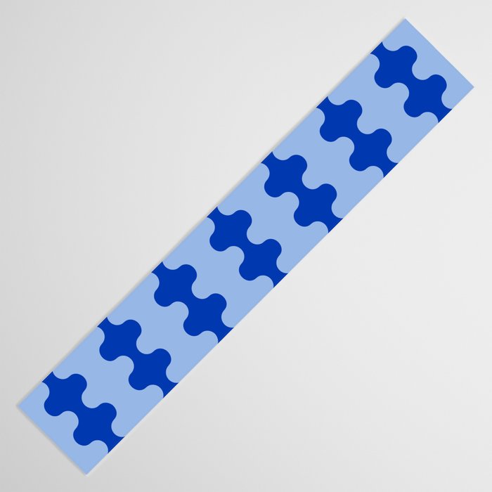 Blue Ogee A-Go-Go Retro Pop Pattern Cobalt Sky Table Runner Gallery Image 3