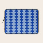 Blue Ogee A-Go-Go Retro Pop Pattern Cobalt Sky Laptop Sleeve Gallery Image 1