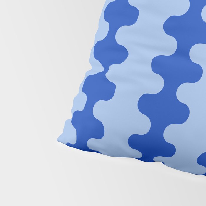 Blue Ogee A-Go-Go Retro Pop Pattern Cobalt Sky Pillow Sham Gallery Image 4