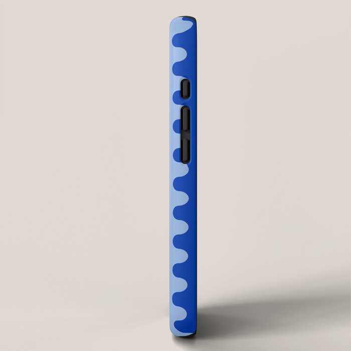 Blue Ogee A-Go-Go Retro Pop Pattern Cobalt Sky iPhone Case Gallery Image 2