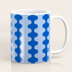 Blue Ogee A-Go-Go Retro Pop Pattern Cobalt Sky Coffee Mug Gallery Image 1