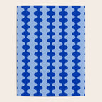 Blue Ogee A-Go-Go Retro Pop Pattern Cobalt Sky Poster Gallery Image 4