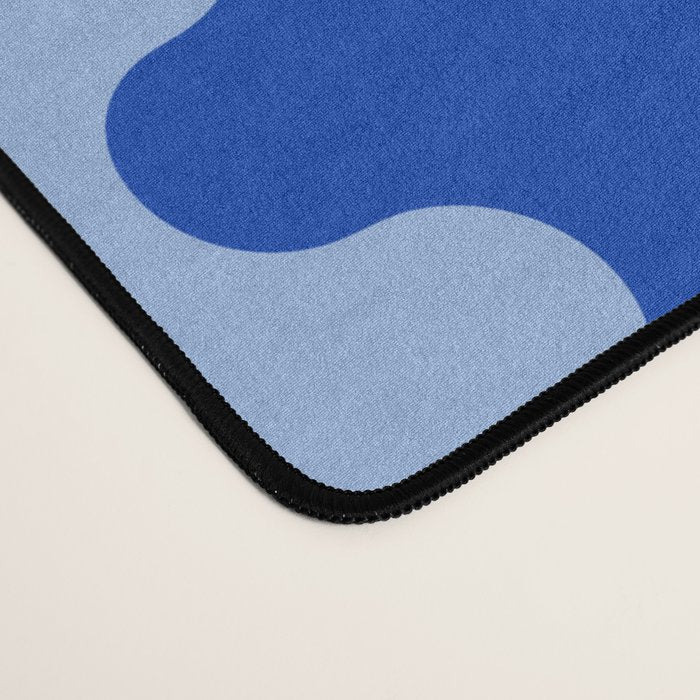Blue Ogee A-Go-Go Retro Pop Pattern Cobalt Sky Desk Mat Gallery Image 4