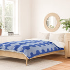 Blue Ogee A-Go-Go Retro Pop Pattern Cobalt Sky Duvet Cover Gallery Image 2