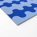 Blue Ogee A-Go-Go Retro Pop Pattern Cobalt Sky Welcome Mat Gallery Image 2