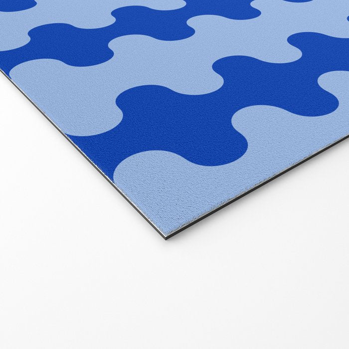 Blue Ogee A-Go-Go Retro Pop Pattern Cobalt Sky Welcome Mat Gallery Image 2