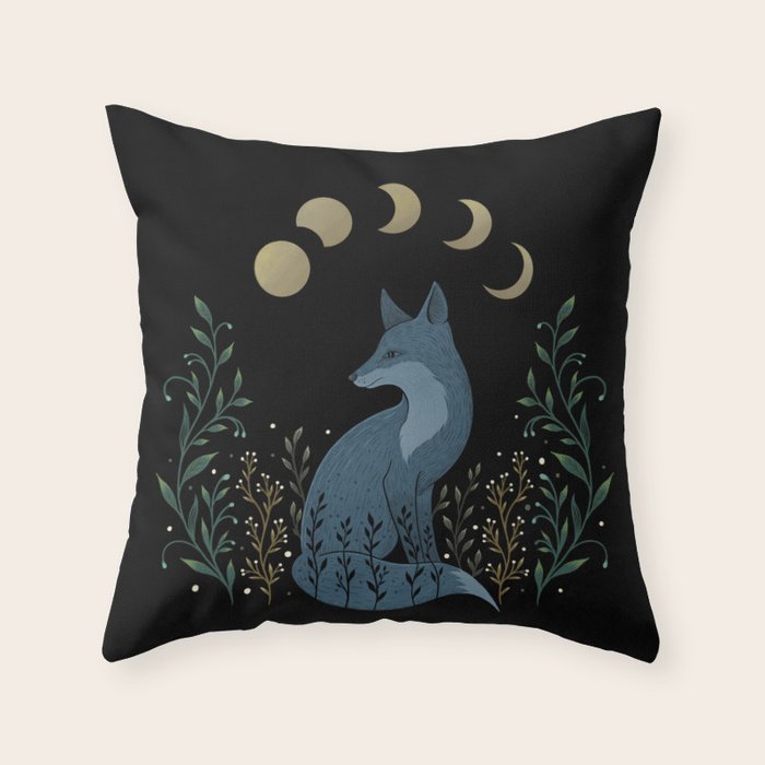 Fox on the Hill Throw Pillow Gallery Image 6