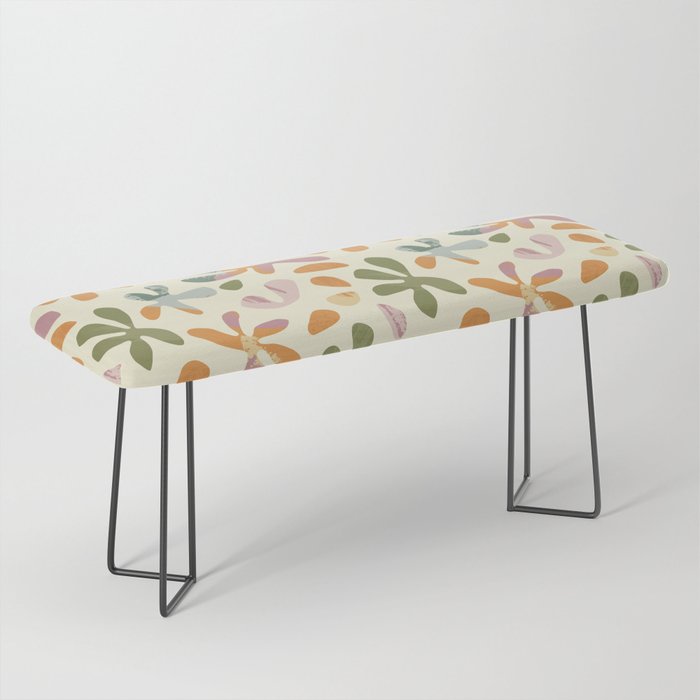 Colorful abstract flower art pattern Bench Gallery Image 1
