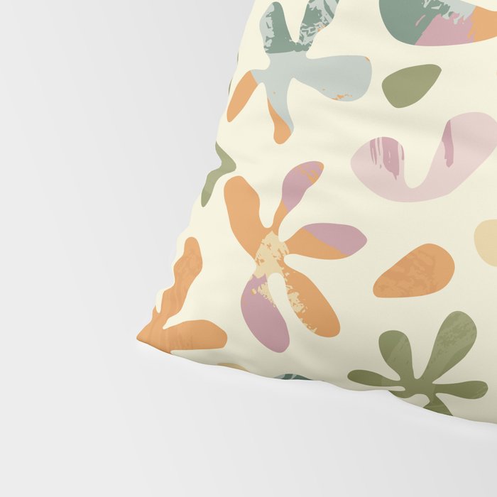 Colorful abstract flower art pattern Pillow Sham Gallery Image 4
