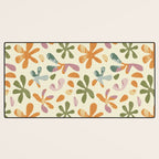Colorful abstract flower art pattern Desk Mat Gallery Image 3