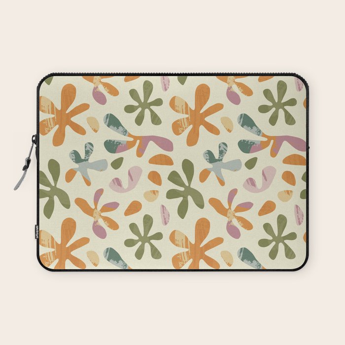 Colorful abstract flower art pattern Laptop Sleeve Gallery Image 1