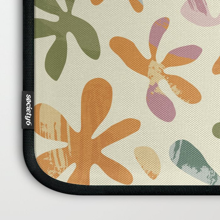 Colorful abstract flower art pattern Laptop Sleeve Gallery Image 3