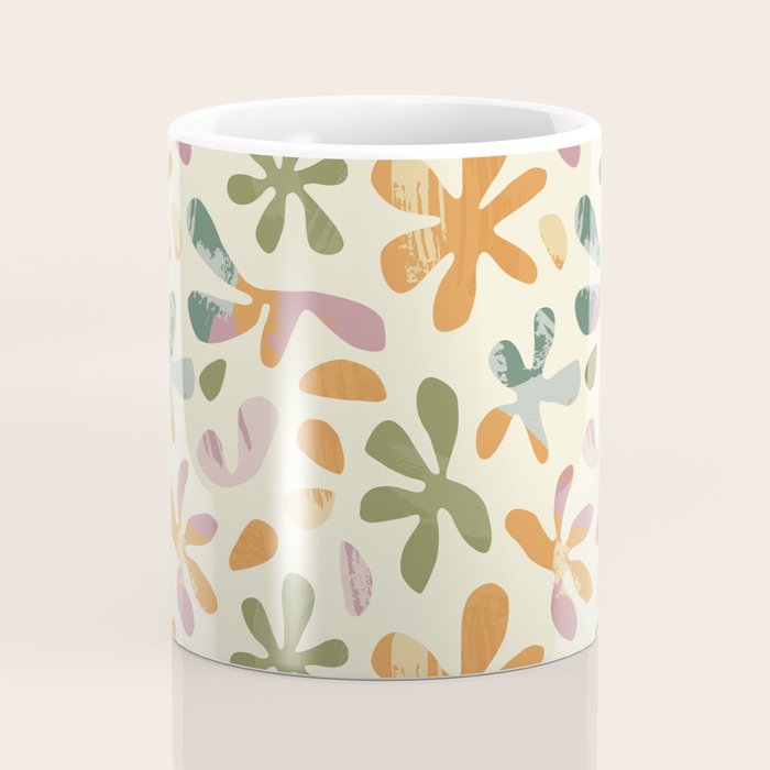 Colorful abstract flower art pattern Coffee Mug Gallery Image 4