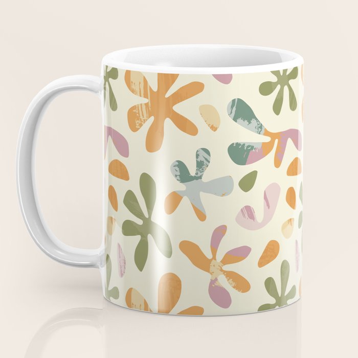 Colorful abstract flower art pattern Coffee Mug Gallery Image 3
