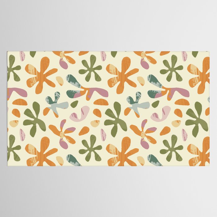 Colorful abstract flower art pattern Tablecloth Gallery Image 2
