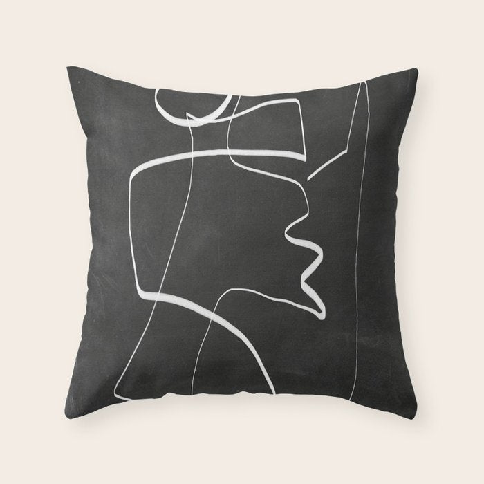 Abstract line art 6/2 Throw Pillow Gallery Image 6