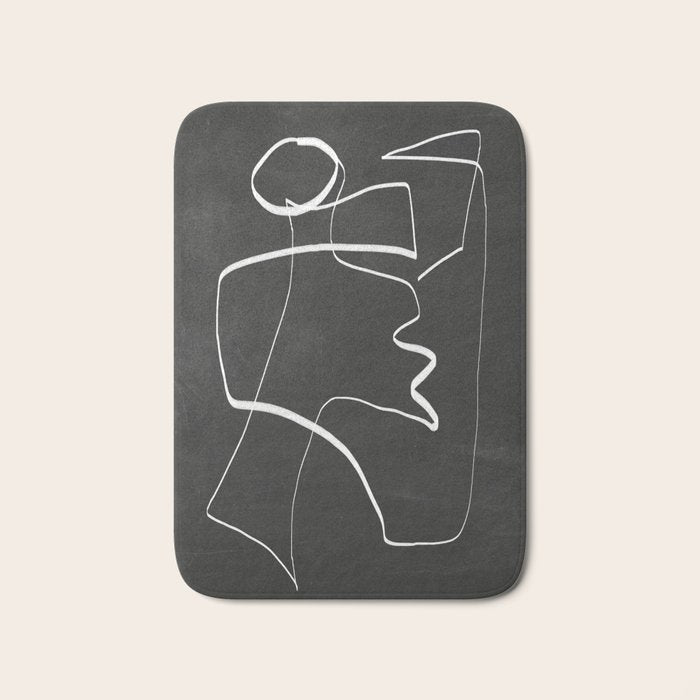 Abstract line art 6/2 Bath Mat Gallery Image 1