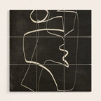 Abstract line art 6/2 Wood Wall Art Gallery Image 1