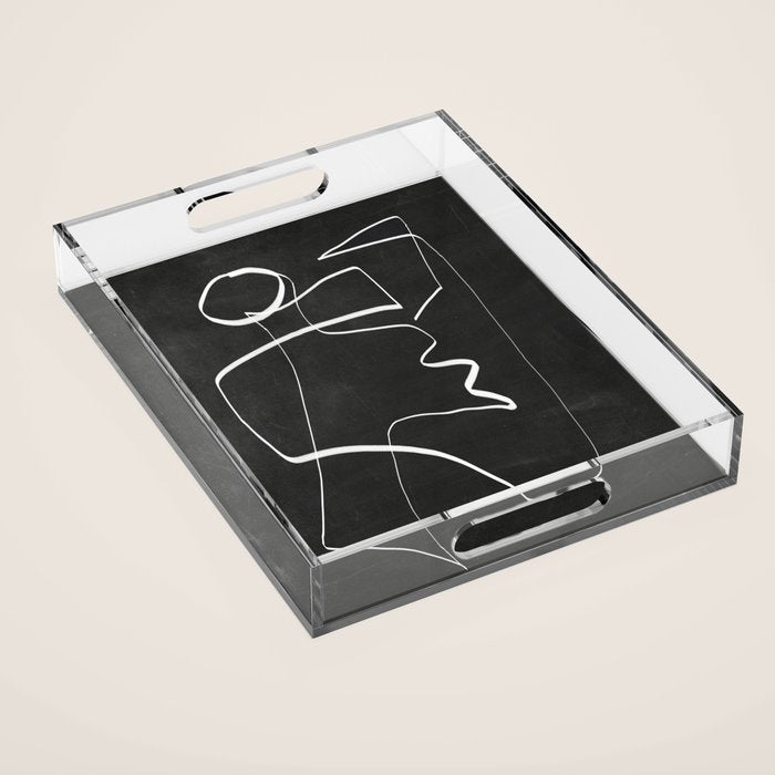 Abstract line art 6/2 Acrylic Tray Gallery Image 1