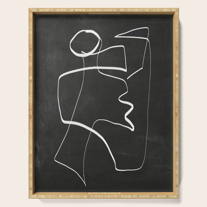 Abstract line art 6/2 Serving Tray Gallery Image 1