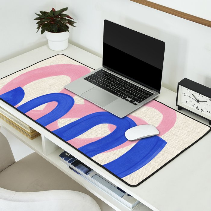 Pink Bloop Desk Mat Gallery Image 2