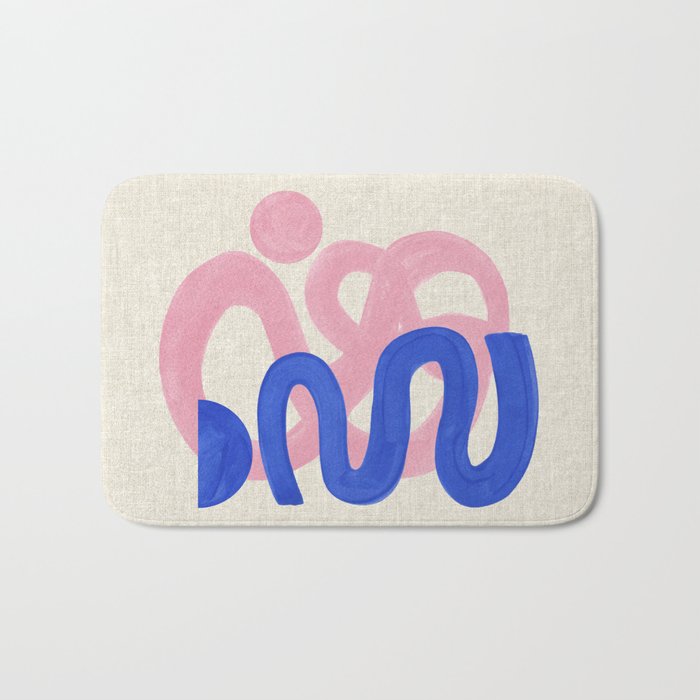 Pink Bloop Bath Mat Gallery Image 1