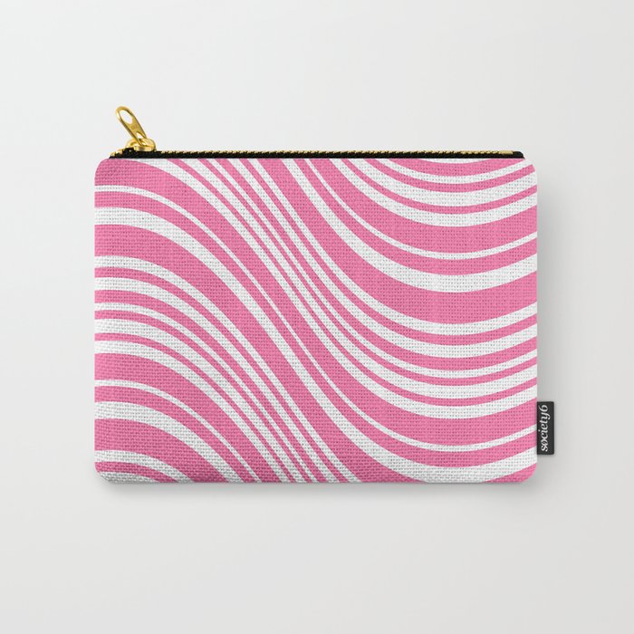 Wavy Stripes XXXIII - 90s Barbie Pink Carry All Pouch Gallery Image 1