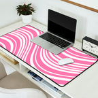Wavy Stripes XXXIII - 90s Barbie Pink Desk Mat Gallery Image 2
